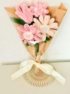 モールフラワー花束＊ガーベラ＆チューリップ＊約30cm