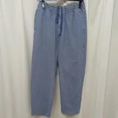 UNIQLO コットンリラックスアンクルパンツ(ヒッコリー)