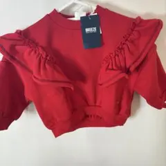 タグ付き⭐︎未使用品⭐︎BREEZE フリルトレーナー 100cm レッド