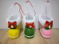 クリスマスミニブーツ ミニリース付き　サンタブーツ　クリスマス