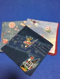 和柄のハンカチ3枚セット
