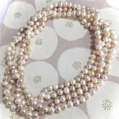 おたらちゃんのコレクションを放出！淡水パール オールノットな超ロングネックレス