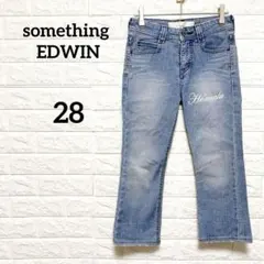 【サムシング】エドウィン　クロップド　デニムパンツ　28インチ　日本製　Gパン