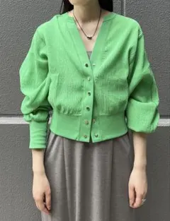 【最終値下げ】ADAM ET ROPÉ グリーンカーディガン