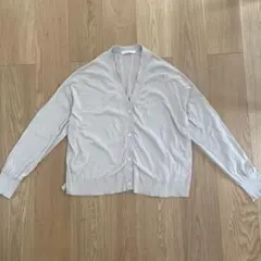 アメリカンホリック UVカットVネックニットカーディガン　M グレーベージュ