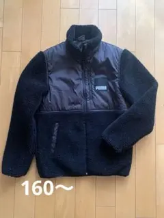 US XS（160サイズ程度）PUMA 中綿フリースジャケット ブラック