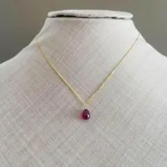 7月誕生石　ルビー　ネックレス レディース 天然石 Silver925