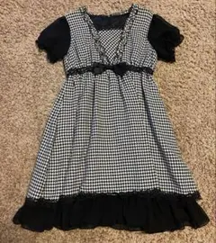 女の子　フォーマルワンピース150cm リボン　千鳥格子