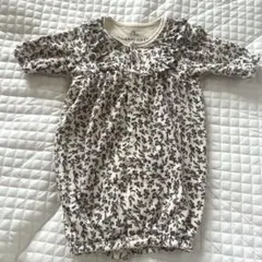 オーガニックコットン 花柄ロンパース 50-60cm