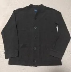 値下Polo by Ralph Lauren ダークグレー カーディガン　７歳用