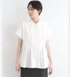 6 INDIVI ◆【洗える】タックデザインブラウスのサムネイル