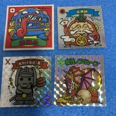 魔縮小のビックリマンシール、悪魔VS天使シリーズ、4枚セット