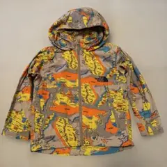 【美品】ノースフェイス ノベルティコンパクトジャケット 地図柄 110cm