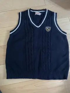 ミキハウス ネイビー Vネックベスト 110