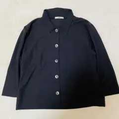 センプレ sempreカーディガン風トップス ブラック M 日本製 七分袖