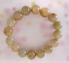 時間限定値下げ！天然石 ビーズブレスレット 淡い色合い約14ｍｍの珠子16個