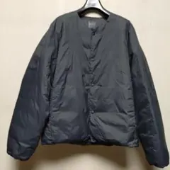 未使用 MUJI 軽量ダウンポケッタブル ノーカラージャケット