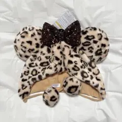 ディズニー ヒョウ柄ファンキャップ ミニーちゃん ブラウン
