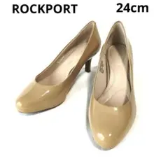 ROCKPORT レザー エナメルパンプス 本革 24cm ベージュのサムネイル