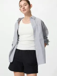 UNIQLO　レーサーバックブラトップ ホワイト　M　綿96%のサムネイル