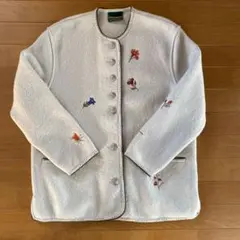 GEIGER ノーカラージャケット 花柄刺繍　コート　サイズ38