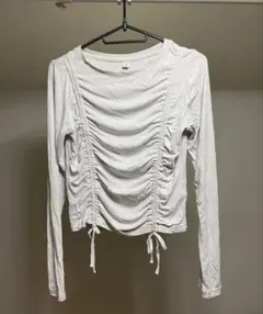 【最終値下げ】GU ギャザー入り長袖Tシャツ