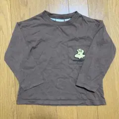 スヌーピー 長袖カットソー ブラウン　92cm