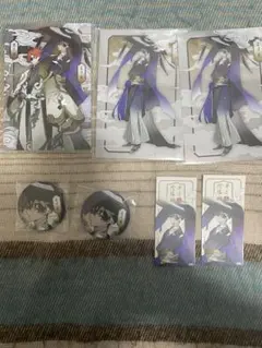 ツキウタ。 月野鬼譚 華月陰陽録 メタルポストカード お札風ステッカー 長月夜