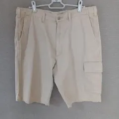 ベージュ カーゴショートパンツ 100%コットン
