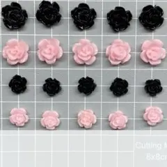 블랙 핑크 화이트 핑크 네일 파트 로즈 로즈 데코 파츠 20 개