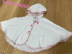【新品タグ付】MIKI HOUSE UVカット ベビーポンチョ ケープ