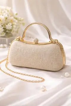 パーティーバッグ ゴールド　レディース チェーン付き 2way 高級　入学式