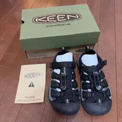 22センチ　KEEN キーン　箱、説明書付き　ニューポートH2 ブラック