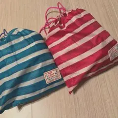 stample ペイントボーダー柄レインコート 赤青セット 90サイズ