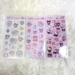 即日発送✨サンリオすりガラス風シール✨樹脂もりシールキティマイメロクロミシナモン