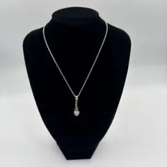 シルバーネックレス ハート ジルコニア レディース