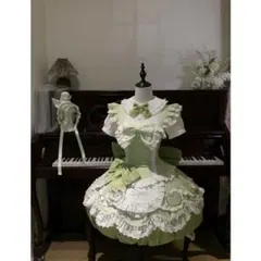 Tea time nostalgia柄ジャンパースカートⅡ - メルカリ