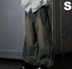 size:S GRANCY バギーデニム ジップデザインパンツ