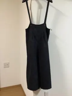 引*♡様 黒　スエード風サロペット ワイドパンツ