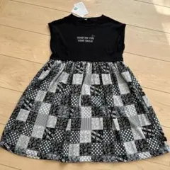 【新品】西松屋　フレンチスリーブ切り替えワンピース 130cm