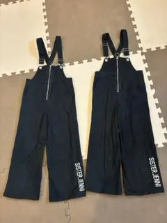 SISTER JENNI ブラックオーバーオール 2枚セット