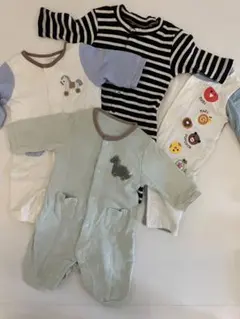 長袖ロンパース・カバーオール 60cm3点セット