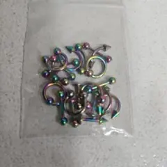 虹色 ステンレス ボディピアス まとめ売り