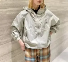 DANTON　ナイロンフードジャケット　グレージュ S