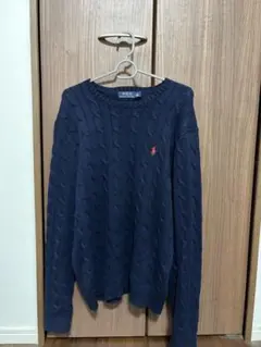 Polo Ralph Lauren ネイビー ケーブルニット M
