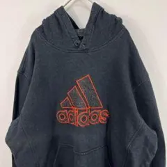 USA古着 00s y2k adidas アディダス ロゴ 刺繍 パーカー