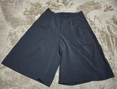 グレー系チェック ワイドパンツ XL