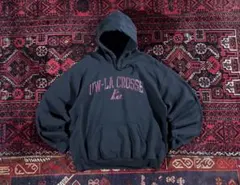 USA古着 カレッジロゴ プルオーバー パーカー ブラック L