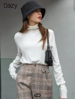 Dazy ホワイト タートルネック