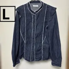 MOUSSY ダークデニム 長袖シャツ　L